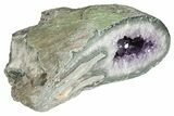 9.6" Purple Amethyst Geode With Polished Face - Uruguay - #199789-1